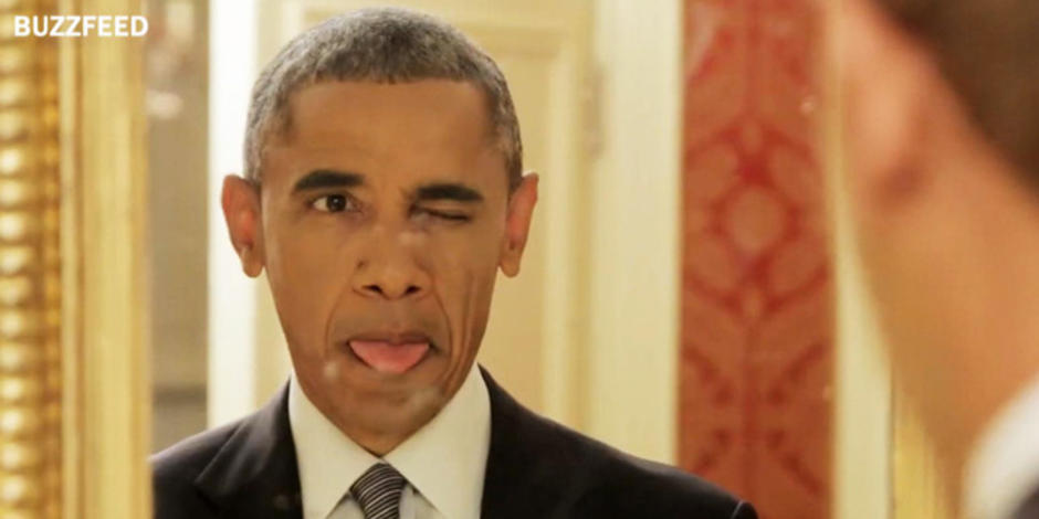 Eye Winking Obama Funny Face Picture