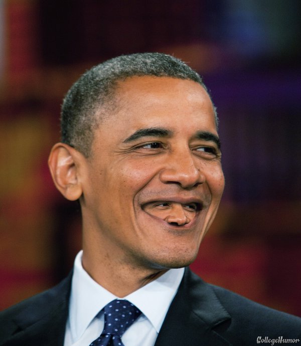 Face In Mouth Funny Obama Photoshopped Picture