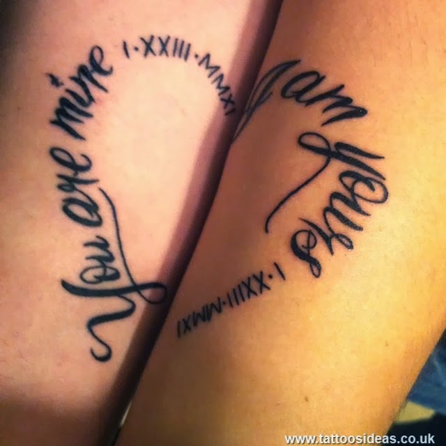 Friendship Lettering Heart Tattoos On Arm