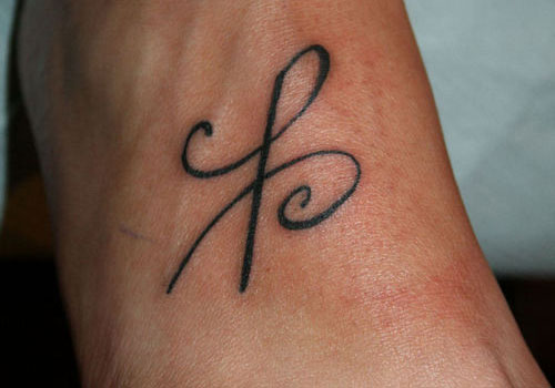 Friendship Symbol Tattoo On Right Foot