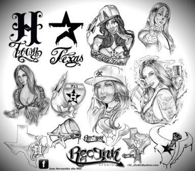 Gangster Girl Tattoo Designs