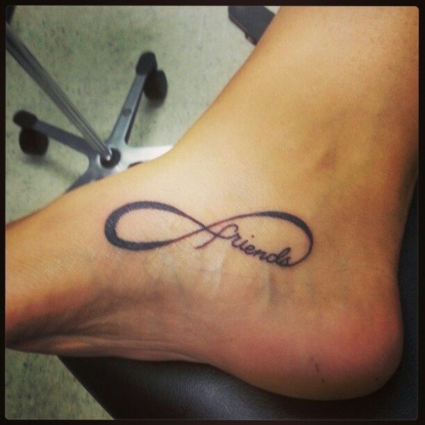 Infinity Friendship Tattoo On Foot