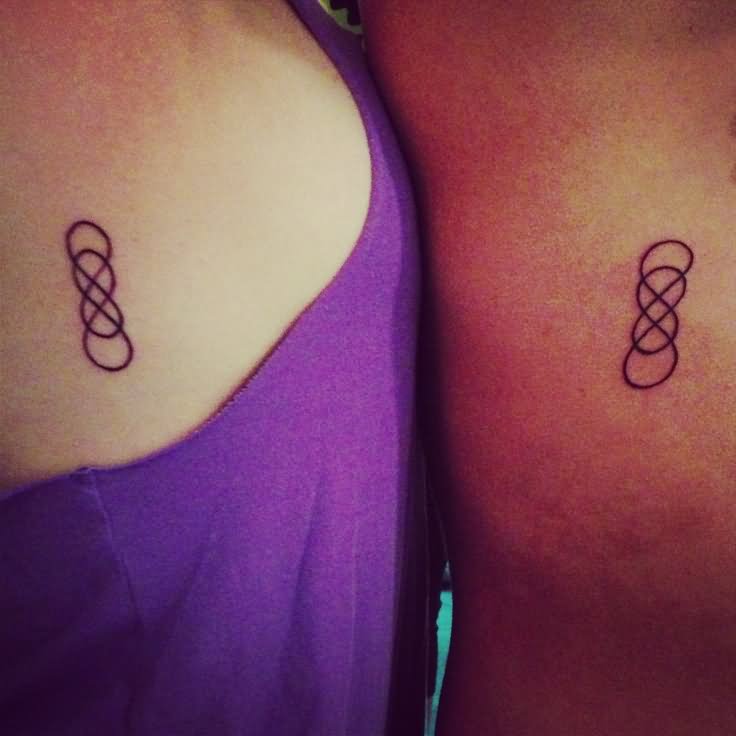 Infinity Friendship Tattoos On Side Rib