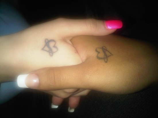Infinity Hearts Friendship Tattoos On Hands For Girls