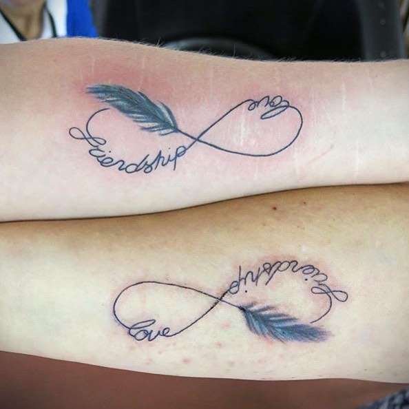 Infinity Love Friendship Tattoos On Forearm