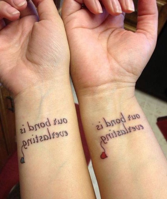 Mother Daughter Friendship Tattoos On Wrists