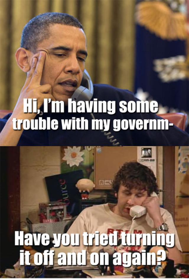 Obama Trouble With Government Funny Meme Picture