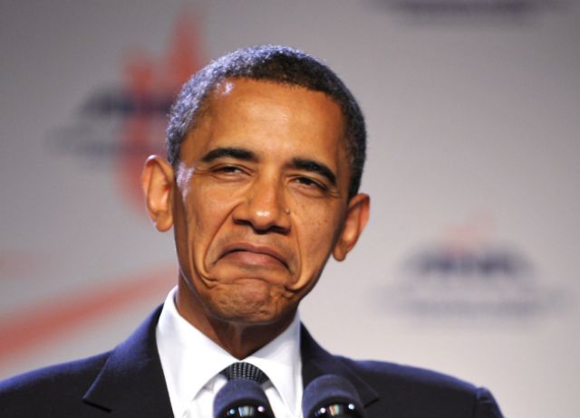 Obama With Sad Face Funny Picture
