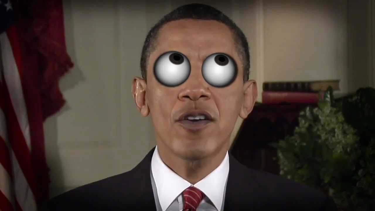 Obama With Weird Eyes Funny Photoshopped Photo