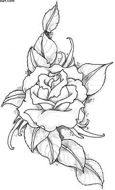 Rose Vine Tattoo Stencil