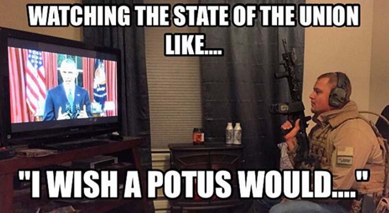 Watching The State Of The Union Like Funny Obama Meme Image