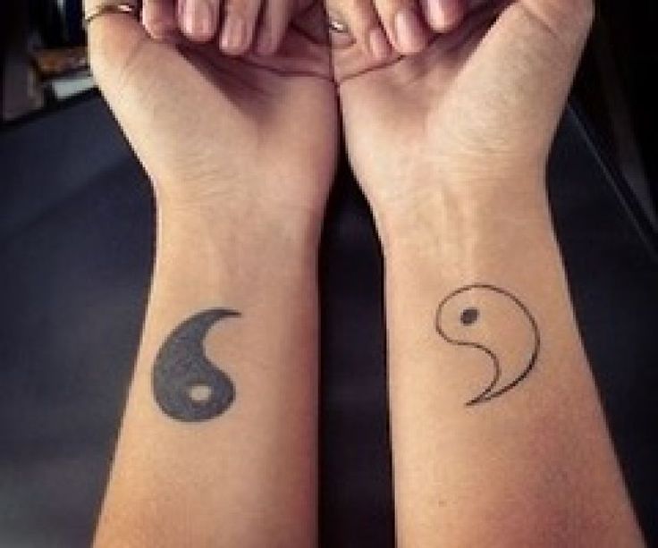 Yin Yang Friendship Tattoos On Forearm