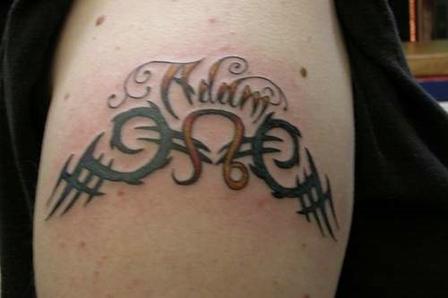 Adam - Leo Symbol Tattoo Design For Half Sleeve
