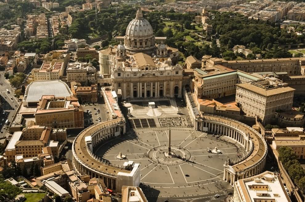 Aerial View Of Piazza San Pietro