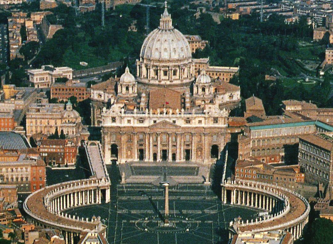 Aerial View Of St. Peter's Basilica, Vatican City