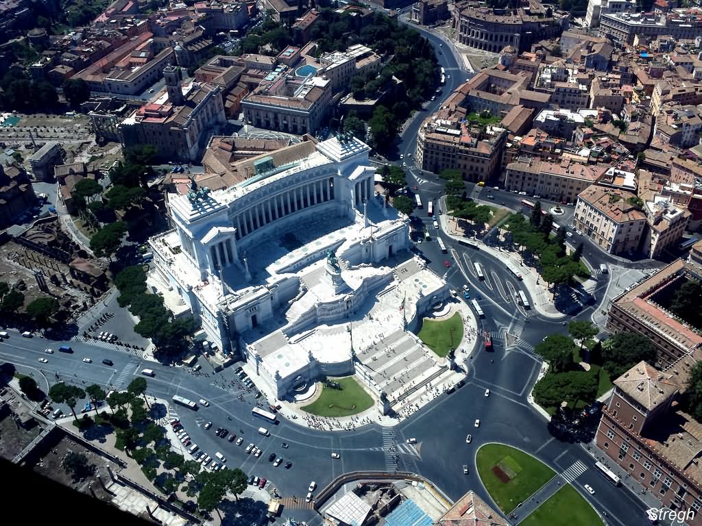 Amazing Aerial View Of Altare della Patria