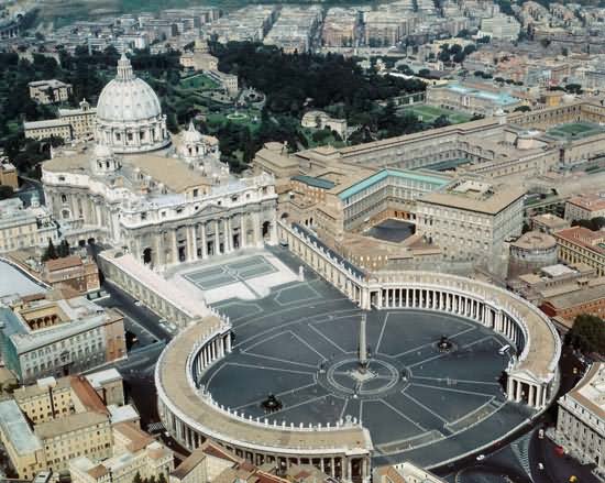 Amazing Aerial View Of St. Peter’s Basilica