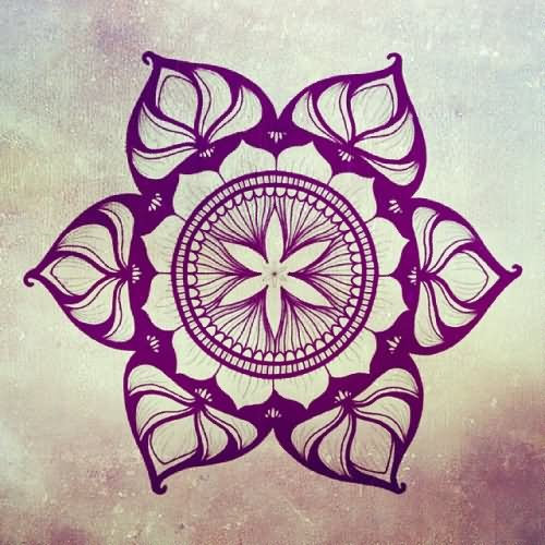 Amazing Hippie Flower Tattoo Design