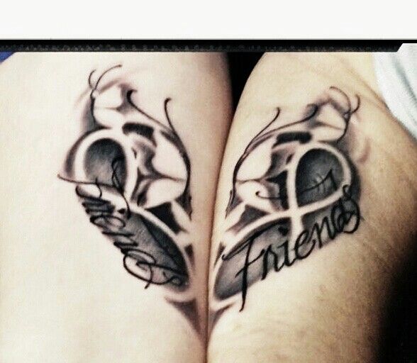 Amazing Infinity Heart Friendship Tattoo