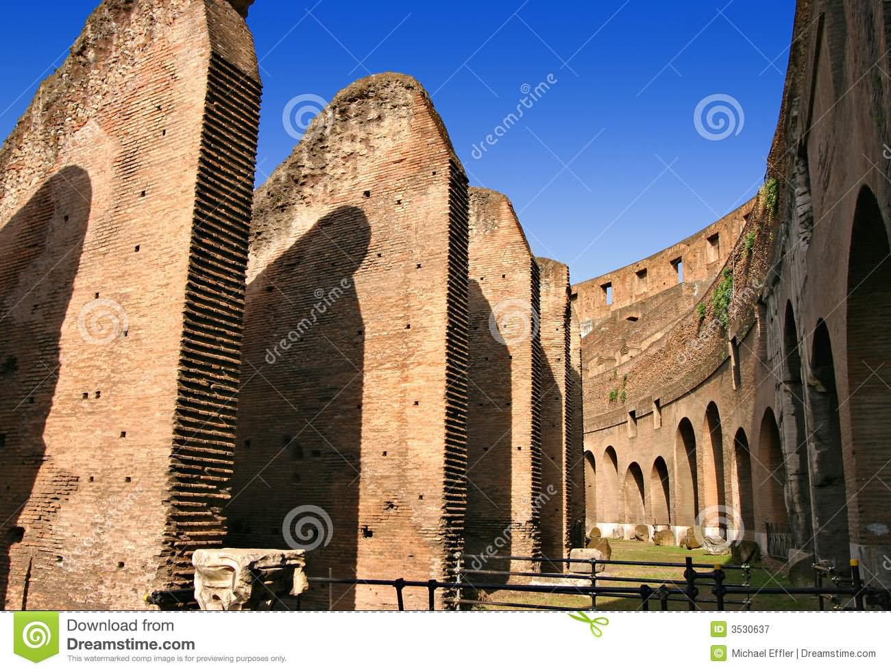 Arches Inside The Colosseum, Rome