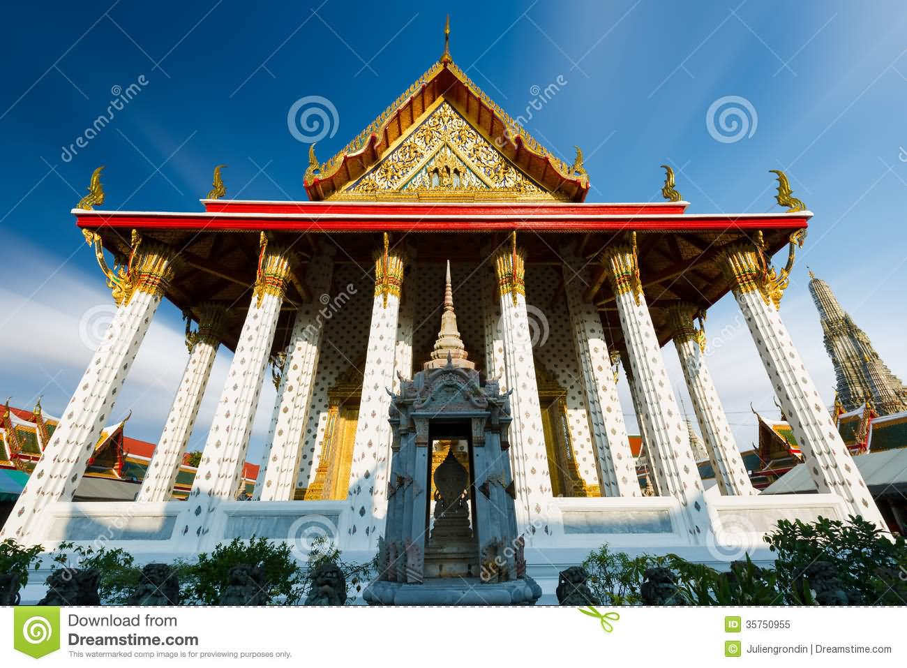 Asian Temple Inside Wat Arun