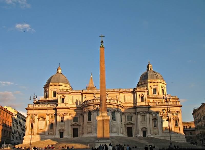 Basilica di Santa Maria Maggiore Picture At Sunset Time