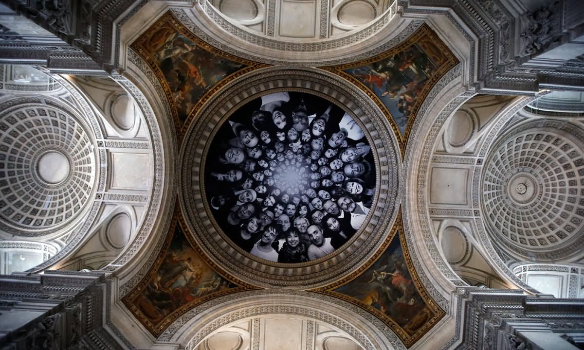 Beautiful Dome Inside Pantheon Church, Rome