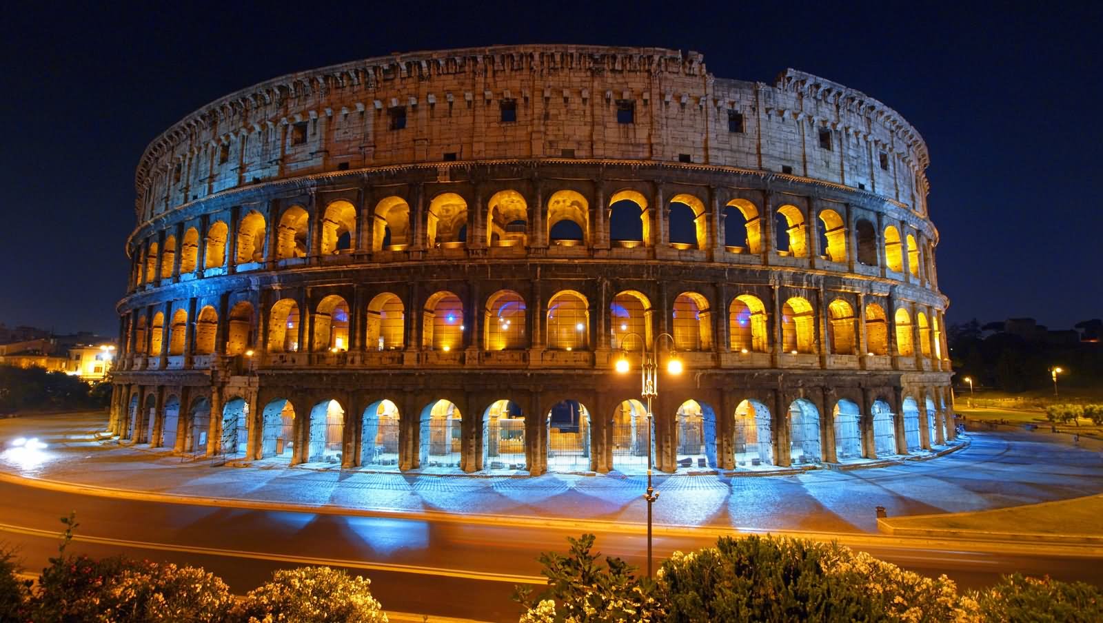 Beautiful Night View Of The Colosseum