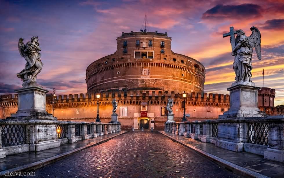 Beautiful Sunset View Of Castel Sant'Angelo