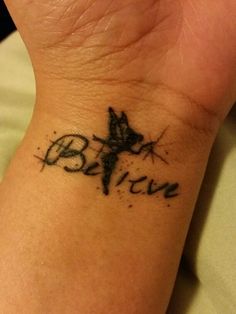 Believe - Tinkerbell Tattoo On Wrist