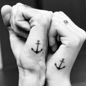 Black Anchors Friendship Tattoos On Hands