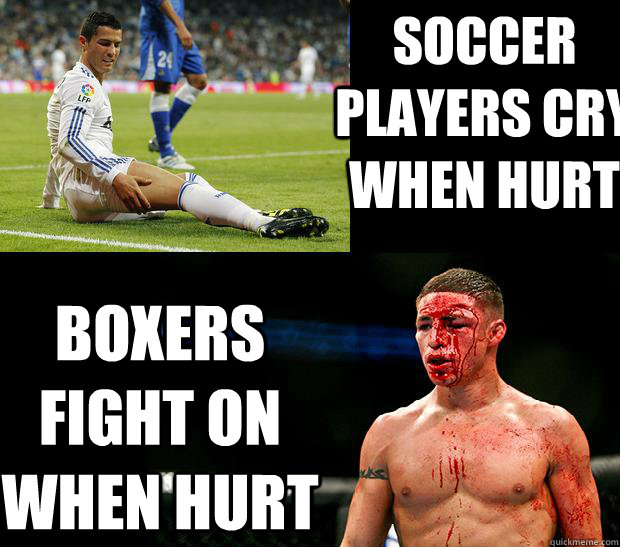 Boxers Fight On When Hurt Funny Boxing Meme Picture