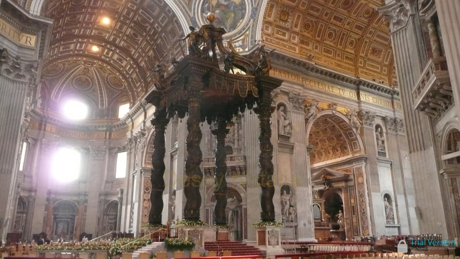 Bronze Canopy Inside St. Peter's Basilica