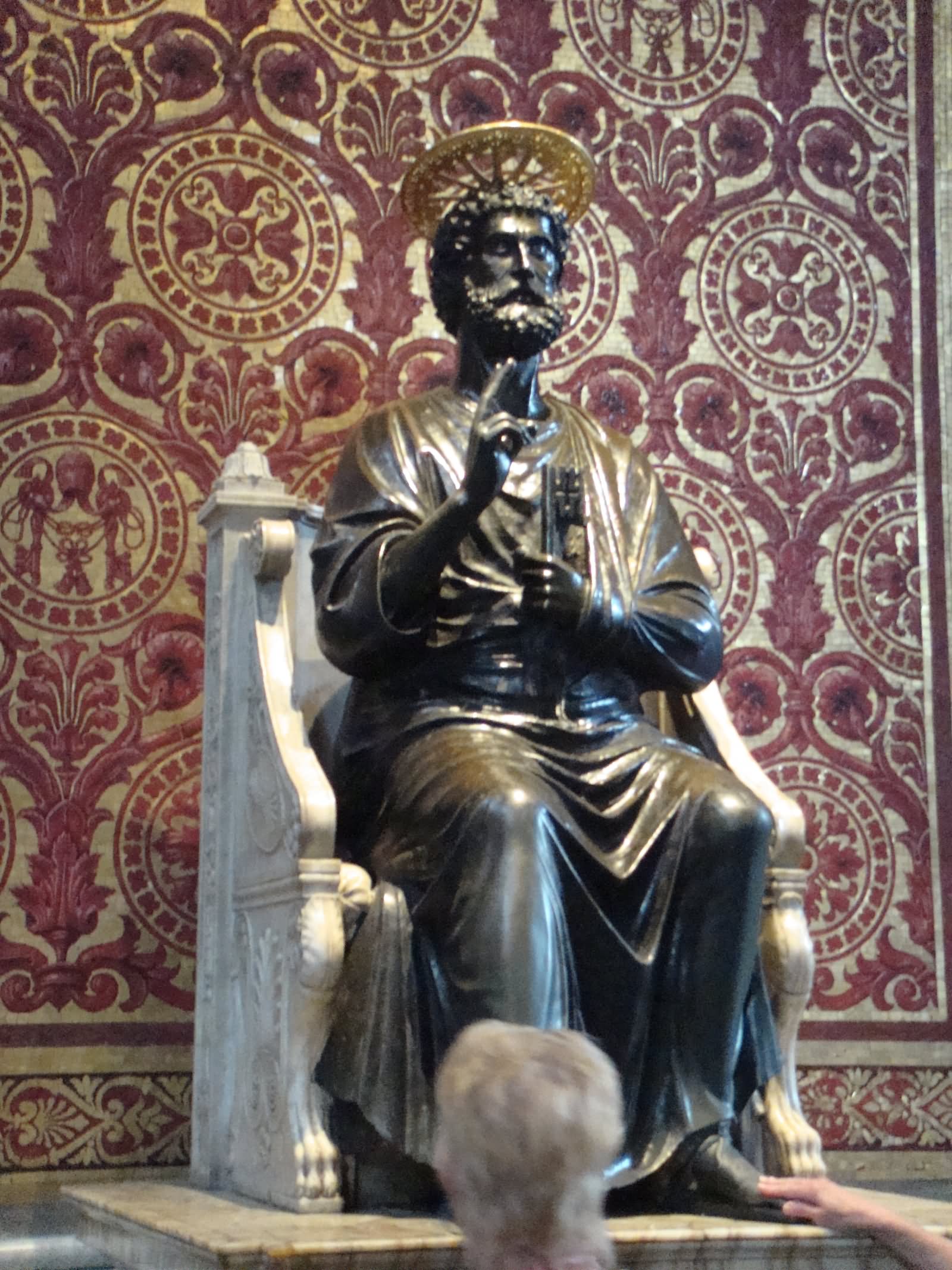 Bronze Statue Of St. Peter Inside St. Peter's Basilica