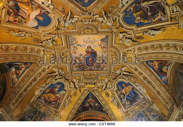 Ceiling Design Inside Basilica di Santa Maria Maggiore