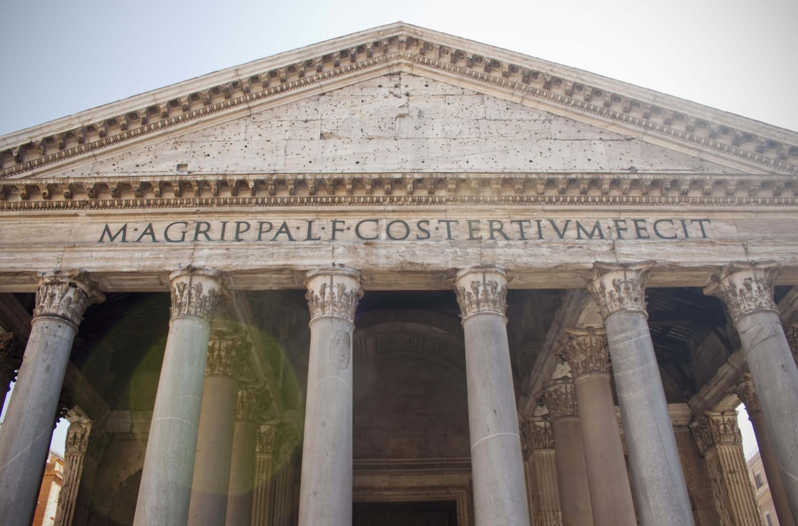 Closeup View Of The Pantheon, Rome