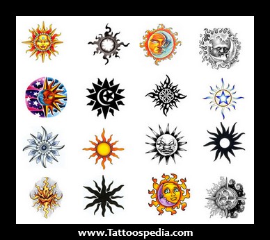 12 Hippie Sun Tattoo Designs