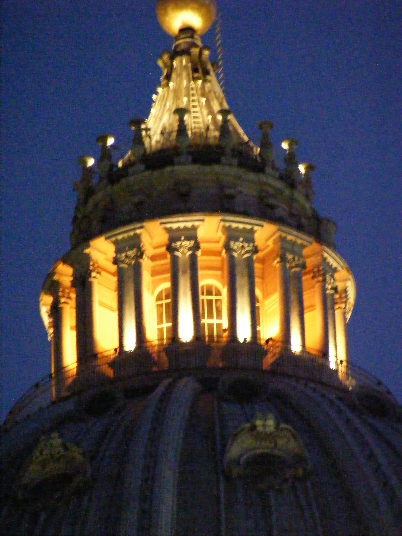 Dome Of The St. Peter's Basilica At Night