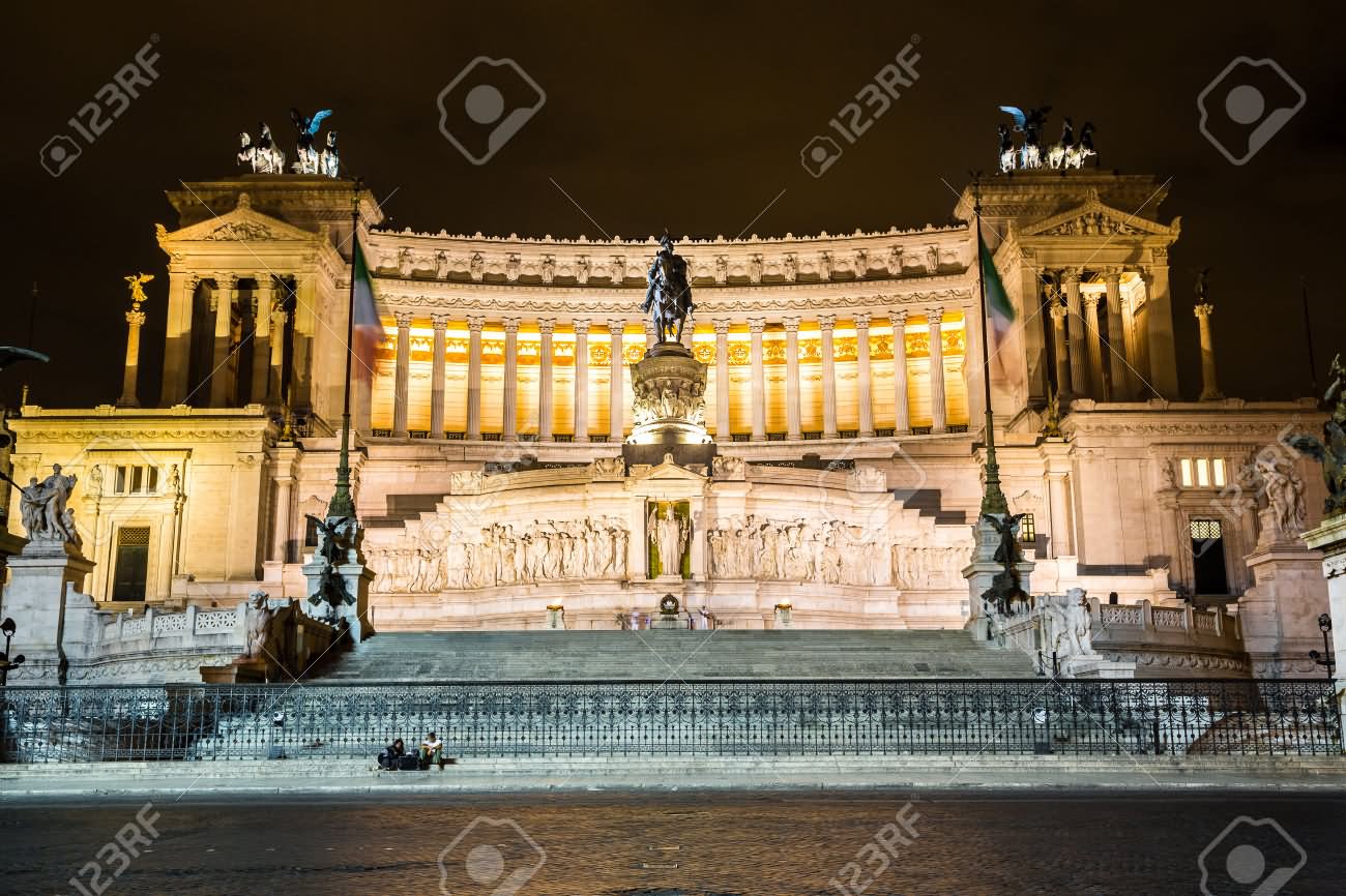 Emmanuel II Monument And The Altare della Patria At Night