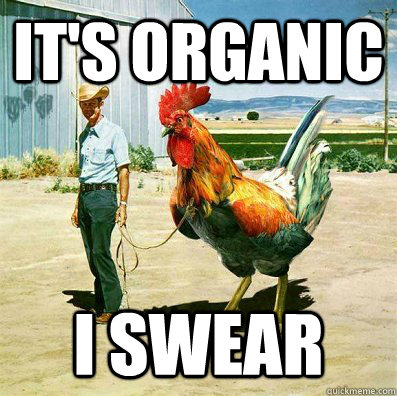 Funny Chicken Meme It's Organic I Swear Picture