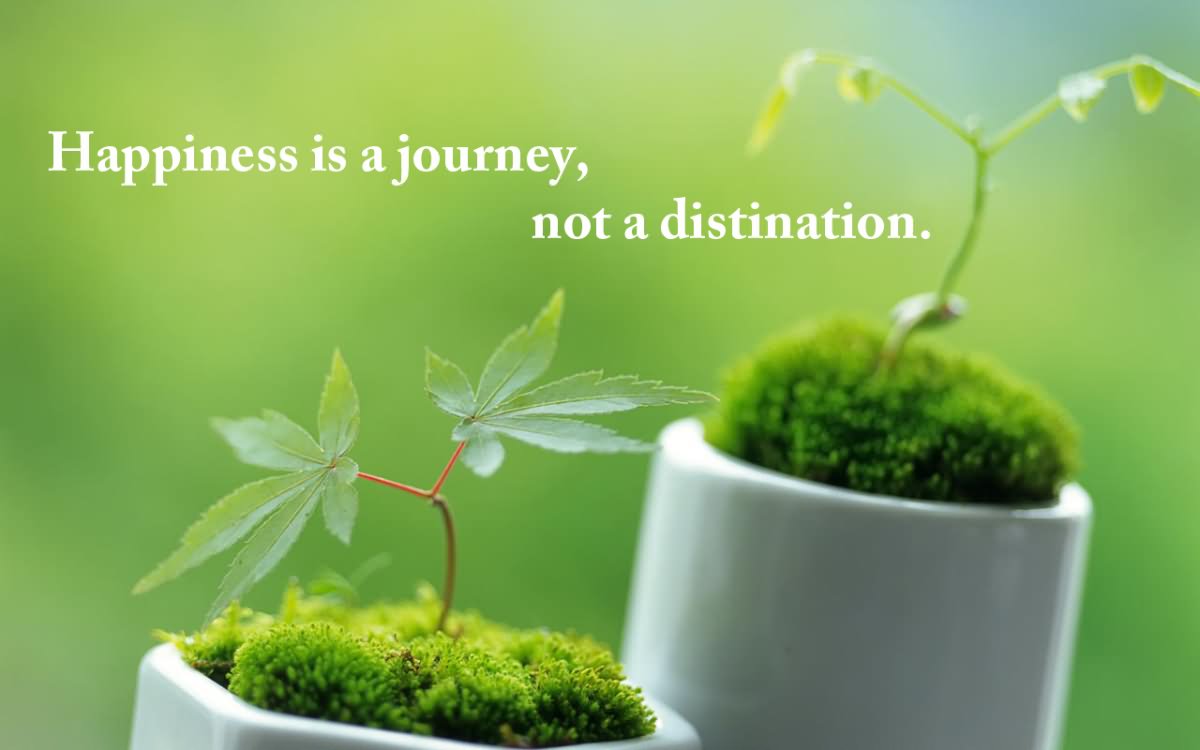 Happiness Is Journey Not A destination.