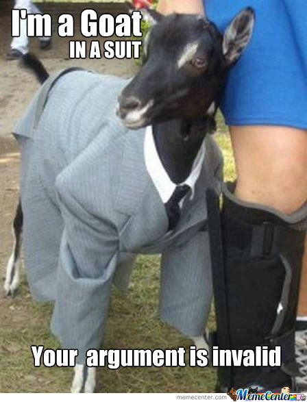 I Am A Goat In A Suit Funny Goat Meme Image