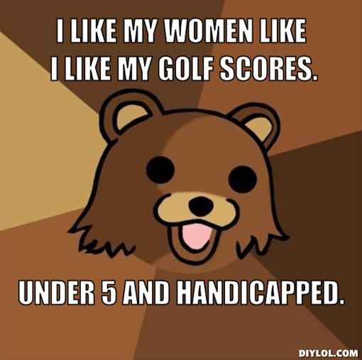 I Like My Women Like I Like My Golf Scores Funny Meme Image