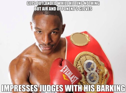 Impresses Judges With His Barking Funny Boxing Meme Picture