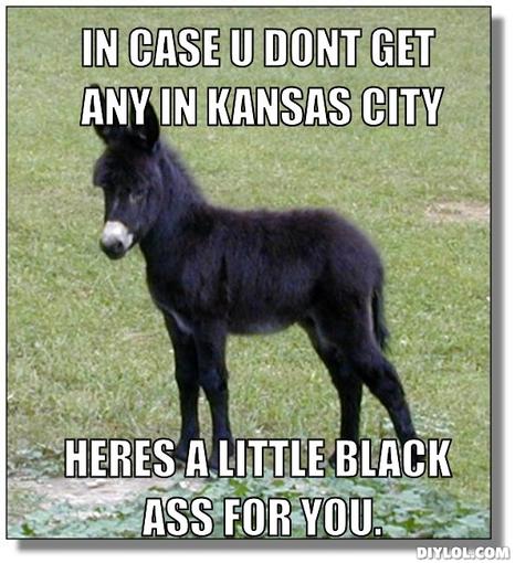 In Case U Dont Get Any In Kansas City Funny Donkey Meme Image