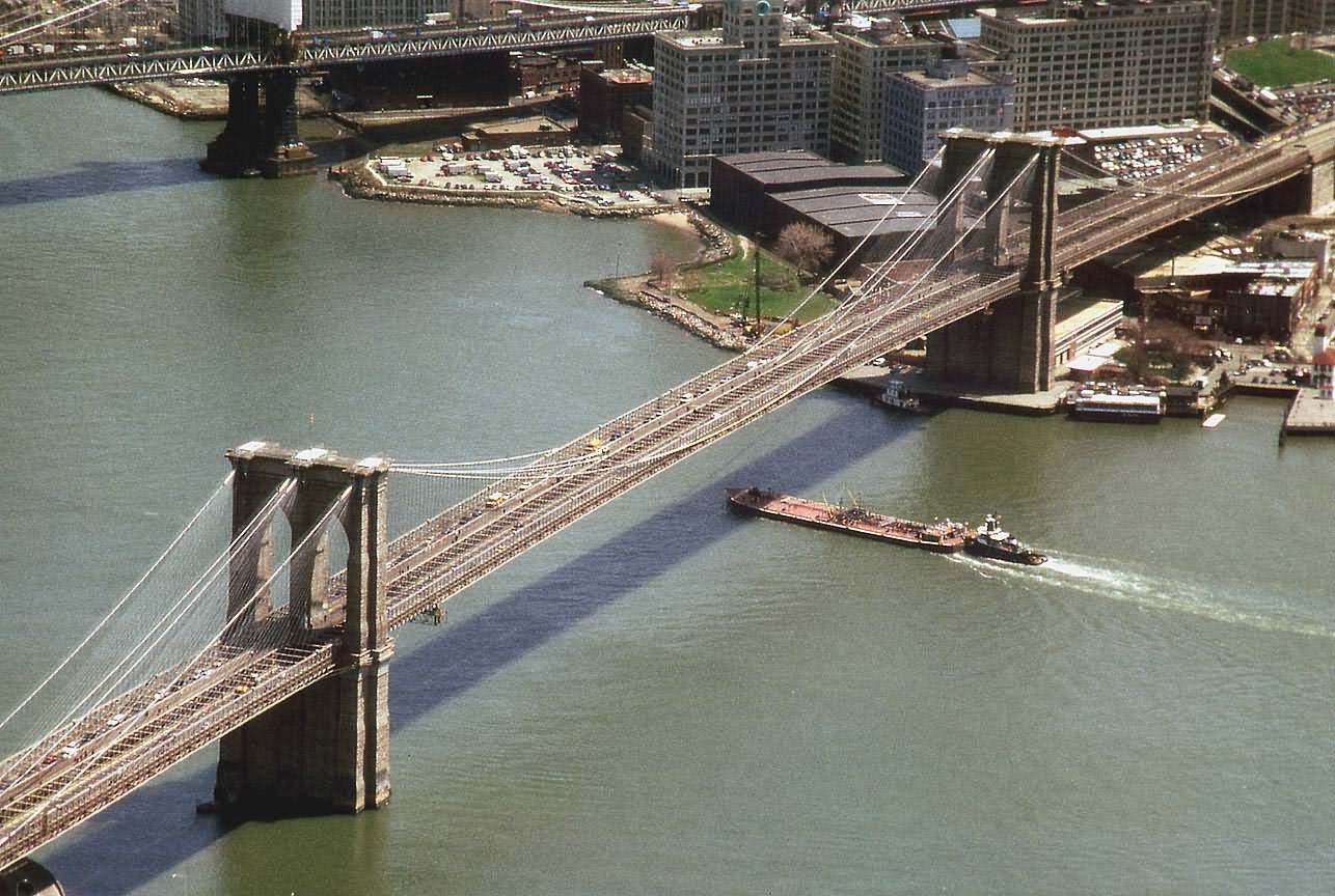 Incredible Aerial View Of The Brooklyn Bridge