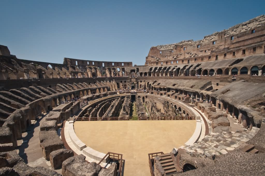 Inside Image Of The Colosseum, Rome