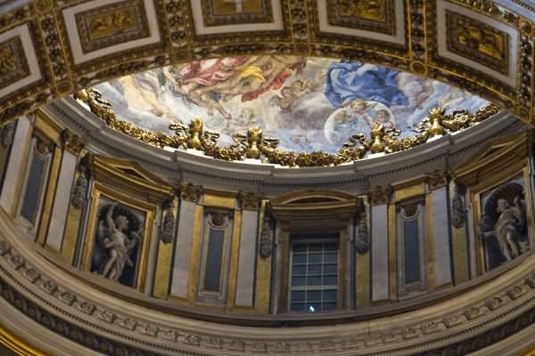 Inside View Of One Of The Many Cupolas Of The St. Peter's Basilica, Vatican City