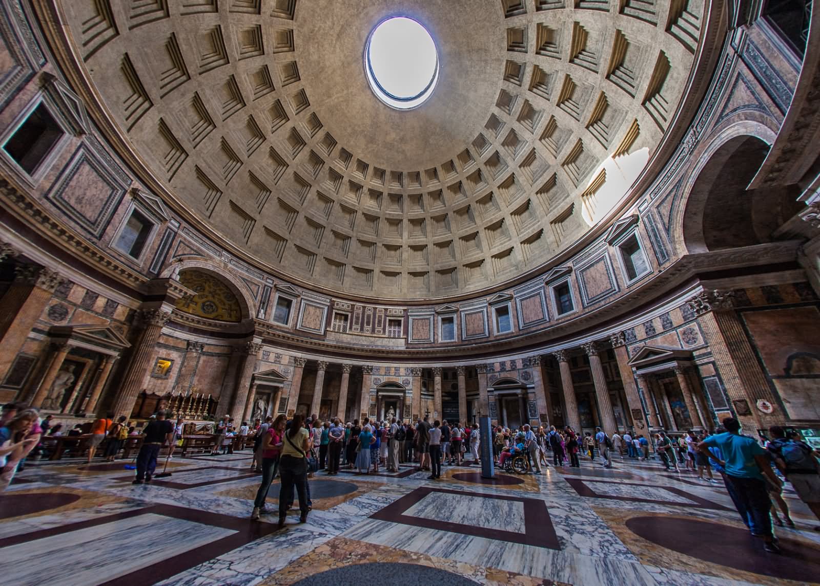 Inside View Of Pantheon Church, Rome