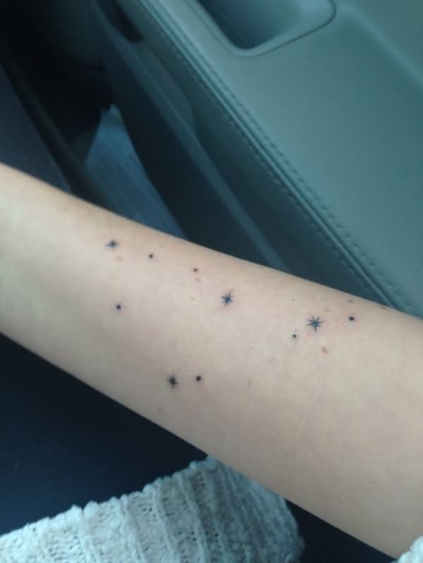 Leo Constellation Tattoo On Forearm By Beverly